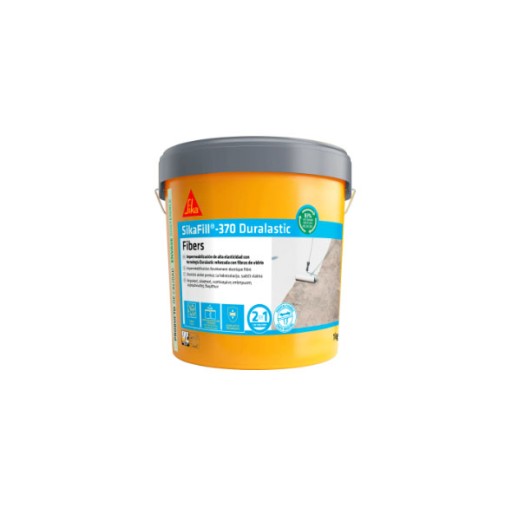 Pintura impermeabilizante fibras sikafill 370 5 kg rojo teja