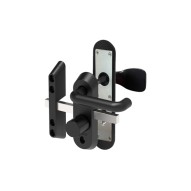 Manilla con cilindro seguridad y escudo 47MM para trateros y puertas metálicas arregui