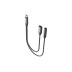 Cable splitter carga y tranfiere tipo c negro muvit