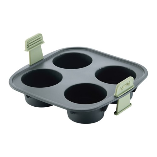 Molde muffins silicona 4 cavidades gris 20X20X6,4CM lekue