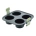 Molde muffins silicona 4 cavidades gris 20X20X6,4CM lekue