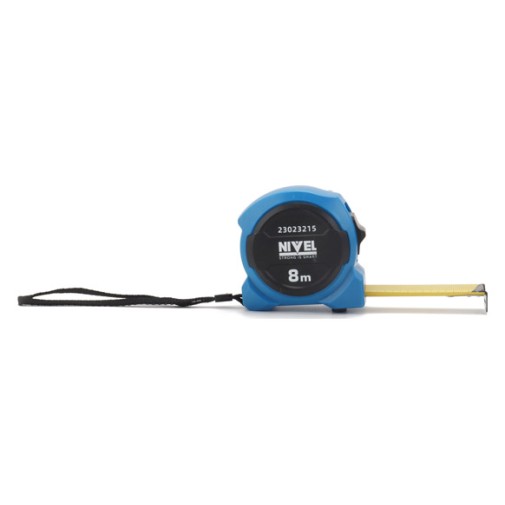 Flexometro 8 m x 25 mm nivel