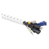 Organizador cables tubo espiral + pinza Ø25MM 2,5M blanco luceco