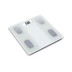 Bascula baño digital grasa corporal cristal blanca ambit