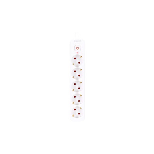Base multiple con interruptor blanco 5 tomas 3MT arteconfort
