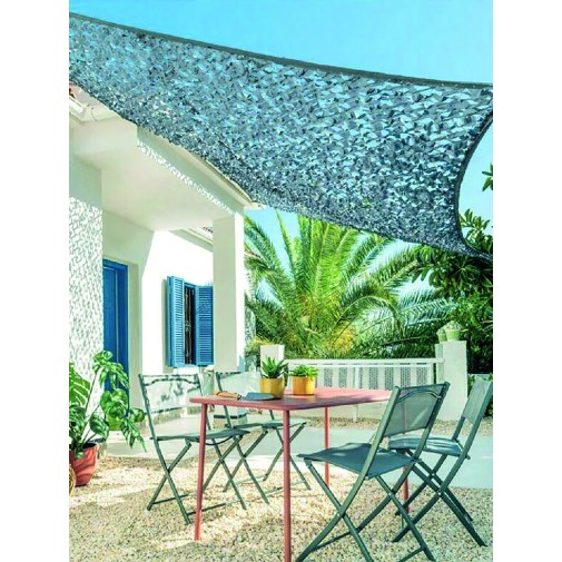 Toldo vela sombreo rectangular camuflaje 03X04M gris Natuur
