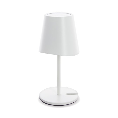 Lampara de mesa de metal blanca 38CM USB recargable 250 lumens regulable cct 3000-4000 xanlite