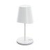Lampara de mesa de metal blanca 38CM USB recargable 250 lumens regulable cct 3000-4000 xanlite