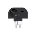 Adaptador giratorio 1 toma negro 30W Simon