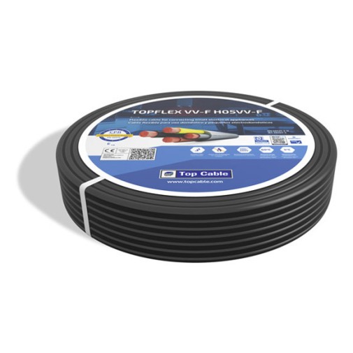 Cable manguera H05VV-F 2X1MM 100MT negro bricable