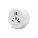 Adaptador universal viaje blanco uk garza