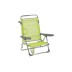 Silla playa multiposicion con asa pata trasera plegable aluminio fibreline pistacho alco