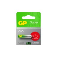Pila alcalina super LR03 aaa 6 unid gp