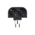 Adaptador giratorio 2 tomas negro 16A 250V Simon