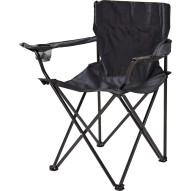 Silla metal plegable negro import