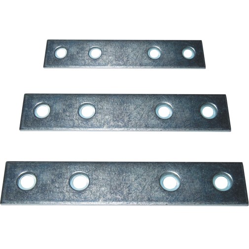 Placa ensamble recto acero cincada 100X15MM 100UDS Micel