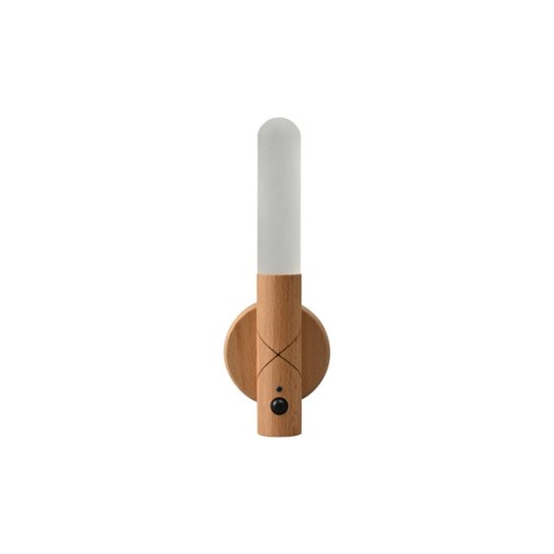 Lampara LED portatil con sensor madera clara rod 1W 100LM 3CCT cristalrecord