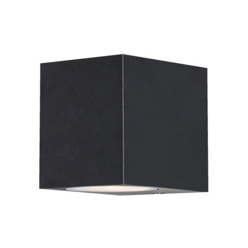 Aplique exterior confo negro 1XGU10 IP44 cristalrecord