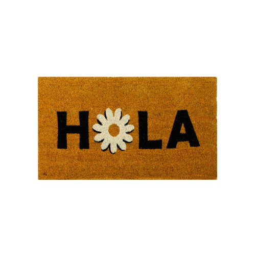 Felpudo coco hola margarita 40 x 70 cm dintex