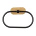 Toallero de aro acero INOX turbo-lock duo orea bamboo, negro/natural wenko
