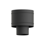 Sombrerete tubo estufa normal antirrevocante lacado negro mate Ø100 mm exojo