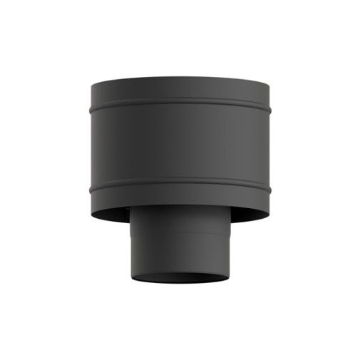Sombrerete tubo estufa normal antirrevocante lacado negro mate Ø100 mm exojo