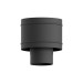 Sombrerete tubo estufa normal antirrevocante lacado negro mate Ø100 mm exojo