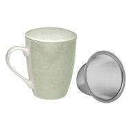 Taza infusion azul con tapa 0,35L 8,5X8,5X10,2CM versa