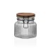 Bote cristal tapa acacia 0,8L versa