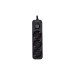 Base multiple con interruptor negro 3 tomas 1,5MT arteconfort