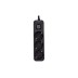 Base multiple con interruptor negro 3 tomas 1,5MT arteconfort