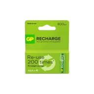 Pila recargable recharge 4 unid LR03 aaa 800 mAh gp
