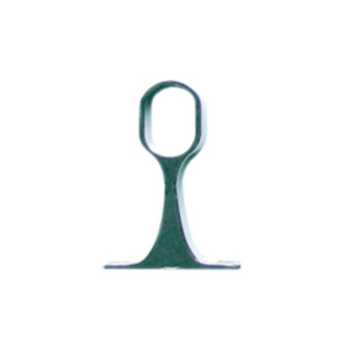 Soporte central para tubo de armario oval niquel 25X15MM 50UDS Micel