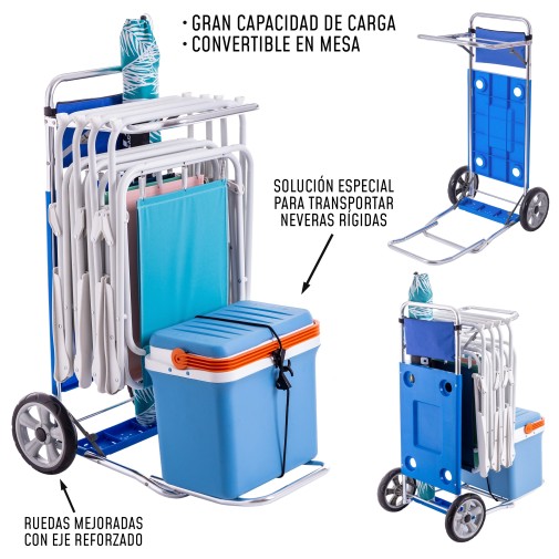 Carro porta sillas playa 50 x 76 x 105 cm juinsa