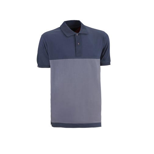 Polo algodon / elastano fenix gris / negro talla XL Juba