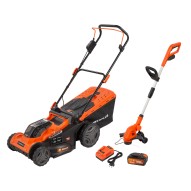 Cortacesped + cortabordes brushless 40V + 20V powerplus