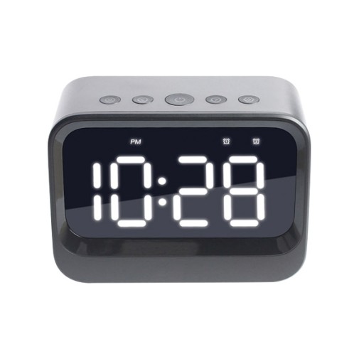 Reloj despertador negro con bluetooht denver