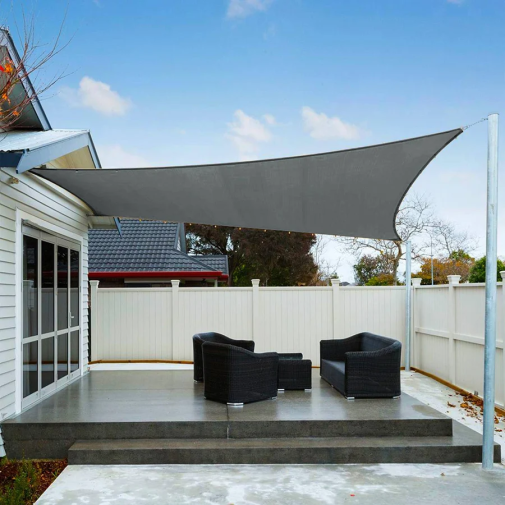 Toldo vela sombreo cuadrado polietileno 185GR 03X03M antracita Natuur