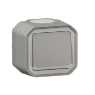 Pulsador luminoso superficie gris IP55 new plexo Legrand