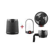 Pack ventilador+linterna+farol recargable USB 700LM 400LM 1600LL xanlite