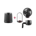 Pack ventilador+linterna+farol recargable USB 700LM 400LM 1600LL xanlite