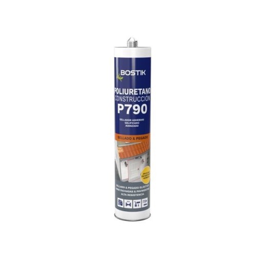Masilla poliuretano construccion P790 300 ml gris bostik