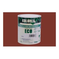 Esmalte al agua eco satinado 750 ml rojo ingles kolorea