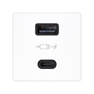 Cargador USB a+c 30W blanco Simon 27