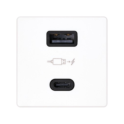 Cargador USB a+c 30W blanco Simon 27