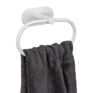 Toallero de aro de acero inoxidable turbo-loc® serie orea white mat wenko