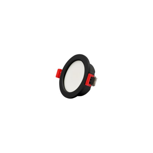 Downlight LED empotrar redondo negro lannic 7W 350LM 3CCT IP54 cristalrecord