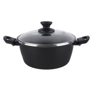 Cacerola con tapa acero esmaltado black Ø 16CM induccion magefesa