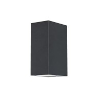 Aplique exterior confo negro 2XGU10 IP44 cristalrecord