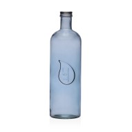 Botella agua gota vidrio 1,6 l azul versa